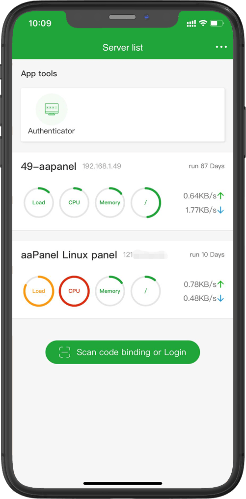 vps barato aapanel mobile min